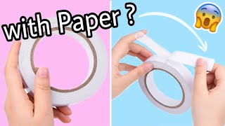 I made double sided tape with Paper 😱 Homemade double sided tape Tushuartandcraft [upl. by Eelrehpotsirhc]