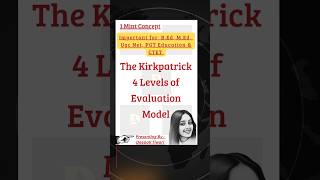 Kirkpatrick 4 Levels of Evaluation ugcnet2024 ugcnetexam youtubeshorts shortsfeed shorts [upl. by Obellia]