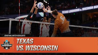 Texas vs Wisconsin 2023 NCAA volleyball semifinal highlights [upl. by Granny]