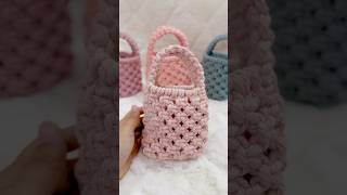 Macrame Mini Bag Tutorial  Visit my channel for full tutorial 💓 [upl. by Ardra103]