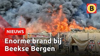 Hoofdgebouw Beekse Bergen helemaal afgebrand  Omroep Brabant [upl. by Anaeco]