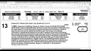 2024 Travers Stakes Analysis and Picks [upl. by Sidonie]