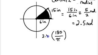 central angle measurement arc length and area of a sector [upl. by Eillek]