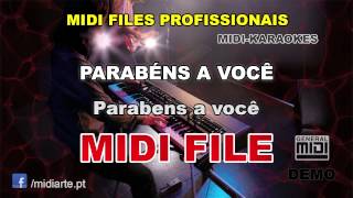 ♬ Midi file  PARABÉNS A VOCÊ  Parabens a você [upl. by Byrle238]