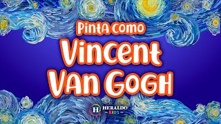 HeraldoKids  Aprende a pintar como VincentVanGogh  Actividades para niños [upl. by Aidin]