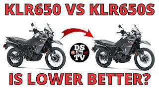 2023 Kawasaki KLR650 vs KLR650S  The KLR Lowered Better Than Original [upl. by Adlei225]