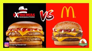 🍔 Hamburguesas Extremas Vs McDonalds Hamburguesas Dobles con Cheddar [upl. by Anertak192]