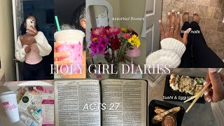 Holy Girl Diaries ep 3  Trust God dont jump ship mani pedi new Starbucks drink takeout 🍱 🥡 [upl. by Enowtna289]