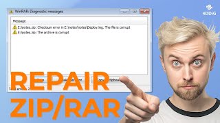 How to Repair Corrupted ZIPRARWinZip Files  Repair corrupted Archive Files [upl. by Nybor]