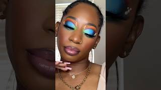 Colorful Eyeshadow Tutorial 💙💚🧡💛 eyeshadowlooks colorfulmakeup [upl. by Mercier814]