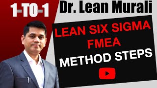 Lean six sigma FMEA method steps 1TO1 Session with Dr Lean Murali [upl. by Buckley]