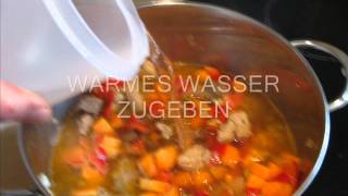 Kochen Ungarische Gulaschsuppe schnelle Rezepterezept Ungarische GulaschsuppeKochrezepte [upl. by Vincents]