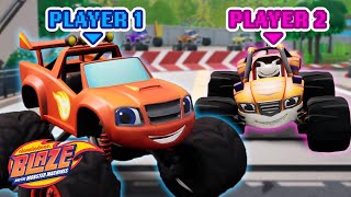 Blazes Axle City Racers Game w Stripes 2  Racing Games For Kids  Blaze and the Monster Machines [upl. by Nidorf]