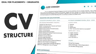 Structuring your CV for Placement  Graduate Roles [upl. by Einner721]