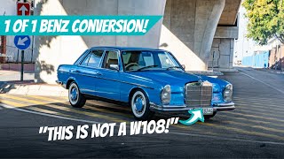 One of the WORLDS FIRST Mercedes W123 Conversions  Client Cars [upl. by Trescha]