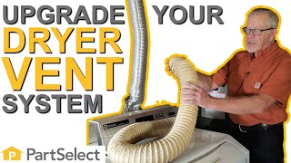 Improve Your Dryers Efficiency How to Upgrade Your Dryer Venting System  PartSelectcom [upl. by Lecirg462]