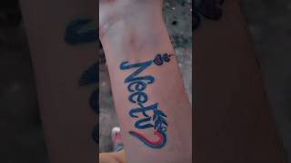 Neetu name design mein Kaise likhe Neetu name tatoo Kaise banvae YouTube short video WhatsApp status [upl. by Sirrom]