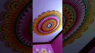 Beautiful ceiling flower design  Wall Art bapunums colors viralshorts [upl. by Novyaj]