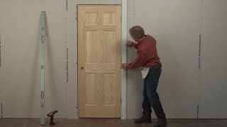 Beginners Learn how to Install a Door in 4 Minutes without Shimming [upl. by Rocher]