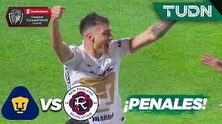 ¡REMONTADA ¡TANDA DE PENALES COMPLETA  Pumas 30 New England  CONCACHAMPIONS 2022 4tos  TUDN [upl. by Allveta849]