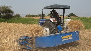 Reaper binder Cutting 🌾🌾 On Tractor Ford 4560 Village life In Pakistan [upl. by Najtsirk]