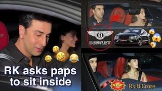 Ranbir Kapoor and Alia Bhatt head out in their new car Bentley [upl. by Nabi]