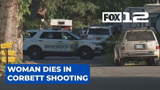 Woman dies man arrested in shooting at Corbett RV park [upl. by Matthus]