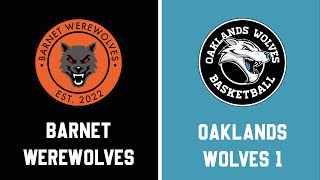 Barnet Werewolves vs Oaklands Wolves 1 [upl. by Colette]