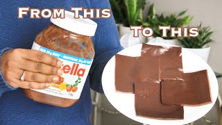 2 Ingredient Nutella Slice  Turn An Ordinary Nutella into Nutella Slices  Easy Nutella Recipe [upl. by Aitret]