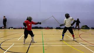 Military Sabre Sparring with nondominant hand  Nick v Sam [upl. by Acirea]