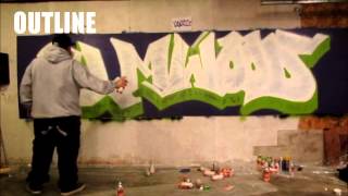 ZEDONE quotELMWOOD GRAFFITI MURALquot HOW TO SPRAY PAINT [upl. by Atnas]