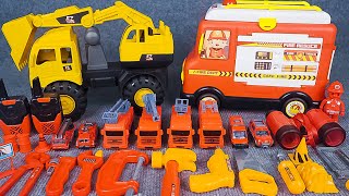 65 Minutes Satisfying with Unboxing Fire Truck Series Toy Repairing Cranes Set  ASMR Unboxing Toy [upl. by Yand623]