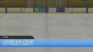 UCSB Gauchos vs CSU Fullerton Titans  ACHA Div II Hockey [upl. by Cromwell149]