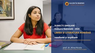 Rezolvarea Subiectelor de Simulare la Limba Română  Evaluare Națională 2024 [upl. by Eydie]