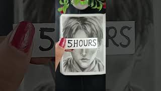 5s🤡 VS 15min😍 VS 5hrs😱 art challenge drawing shorts [upl. by Anaeel]