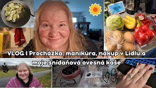 VLOG I Procházka manikúra nákup v Lidlu a moje snídaňová ovesná kaše [upl. by Nahsrad188]