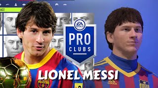 FIFA 22 Lionel Messi 2010 Pro Clubs Creation [upl. by Lavoie]