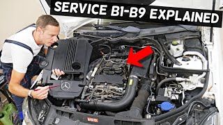 MERCEDES SERVICE B1 B2 B3 B4 B5 B6 B7 B8 B9 W203 W204 W205 C180 C200 C220 C230 C250 C280 C300 C320 [upl. by Esiom]