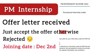 PM Internship offer letter download  how to download pm Internship offer letter [upl. by Litsyrk]