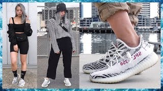 YEEZY BOOST 350 V2 ZEBRA RESTOCK  LOOKBOOK  LACING STYLES 2018 [upl. by Annam]