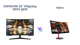 🔥 Samsung Odyssey G55A vs Acer Nitro ED270R Gaming Monitor Comparison 🎮🖥️ [upl. by Conrado]