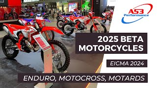 2025 BETA MOTORCYCLES AT EICMA 2024 feat RR Enduro models RX MX models amp Supermoto models [upl. by Adoree]