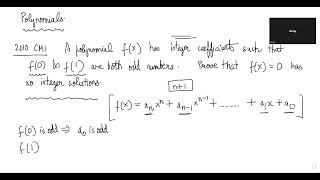 Class 1 Problems on Polynomials  ISICMI 2025 [upl. by Suoinuj516]