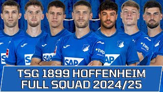 TSG 1899 HOFFENHEIM FULL SQUAD SEASON 202425  TSG 1899 Hoffenheim Official Squad [upl. by Prochoras]