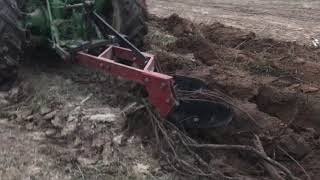 Plowing roots in preparation for our new yard Part 1c [upl. by Laefar]