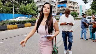 Kumkum Bhagya Actress Pooja Banerjee Walks on Mumbai Streets [upl. by Anelrac766]