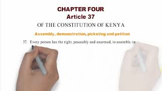 CHAPTER 4 Article 37 Of The Constitution Of Kenya  Assembly Demonstration Picketing and Petition [upl. by Anowahs]