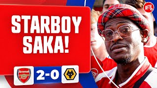 That’s Why Saka Is The Starboy Tade  Arsenal 20 Wolves [upl. by Giardap]