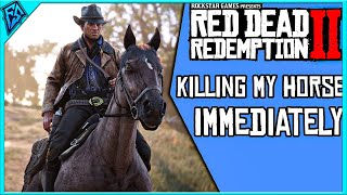 Red Dead Redemption 2  Killing My Horse Immediately  What Happens [upl. by Burnside662]