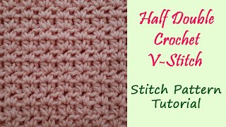 CROCHET Half Double CrochetVStitch [upl. by Puff]